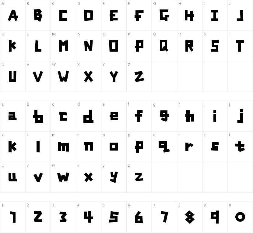 FuluTape的字符映射图