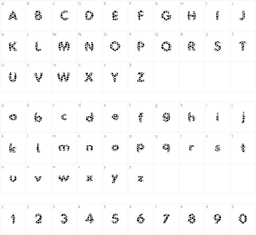 HFH2O的字符映射图