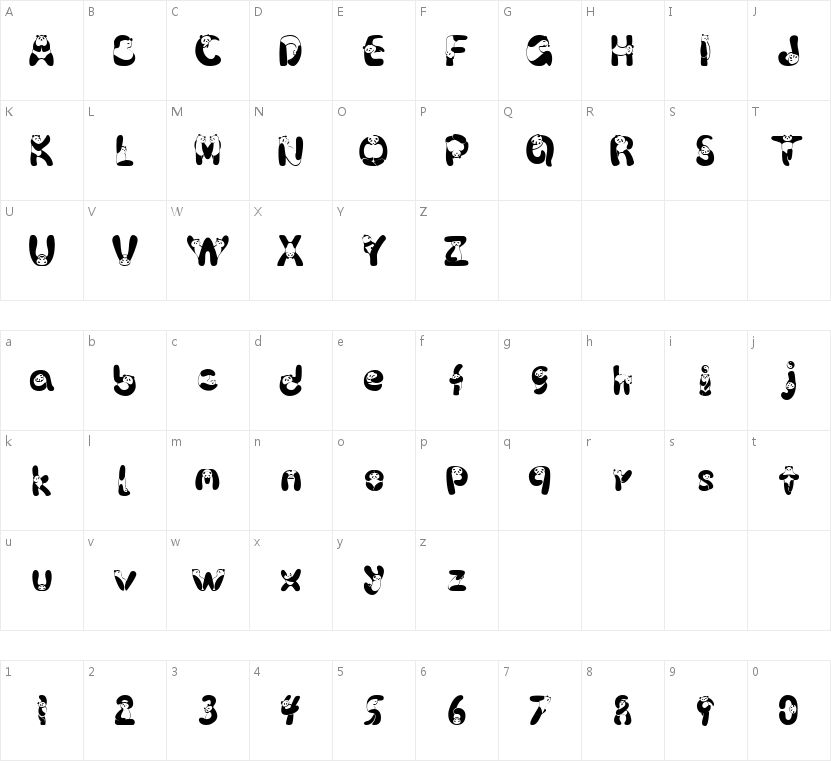 HFMasterPan的字符映射图