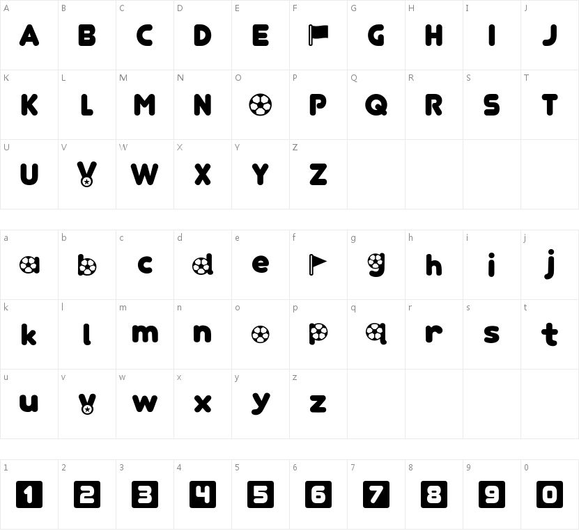 HFFootivo的字符映射图