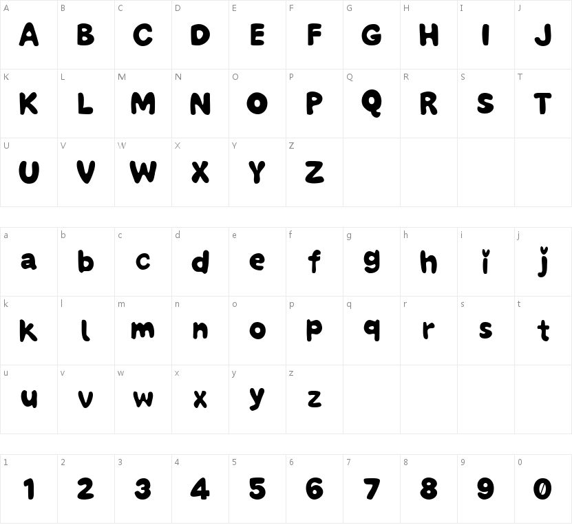HFMochi的字符映射图