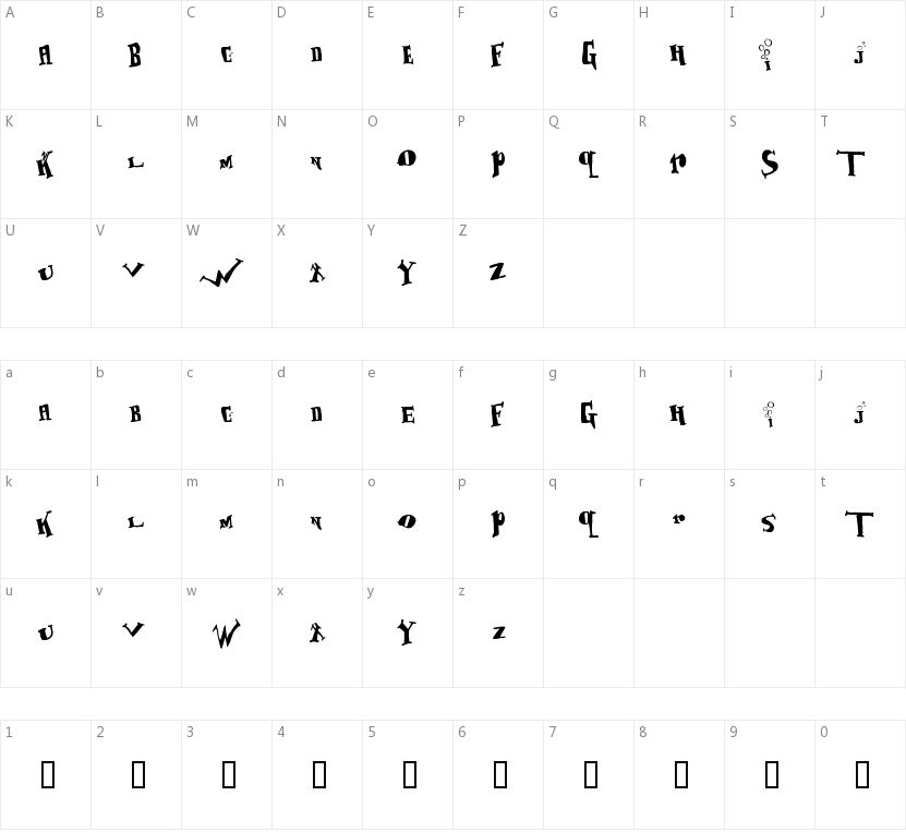 BabOonjaZzbaSsOon的字符映射图