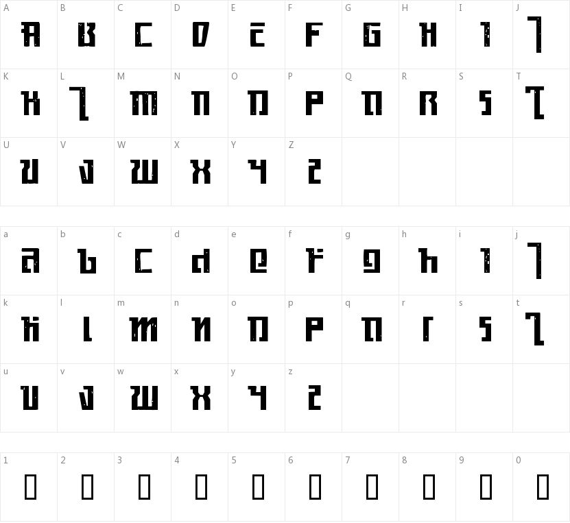 Kasikorn的字符映射图