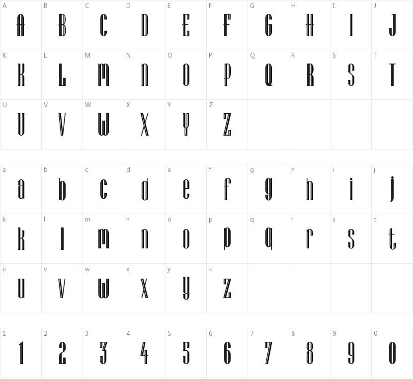 Lagniappe Inline的字符映射图