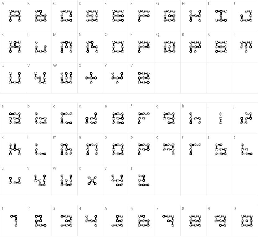 FK Chain的字符映射图