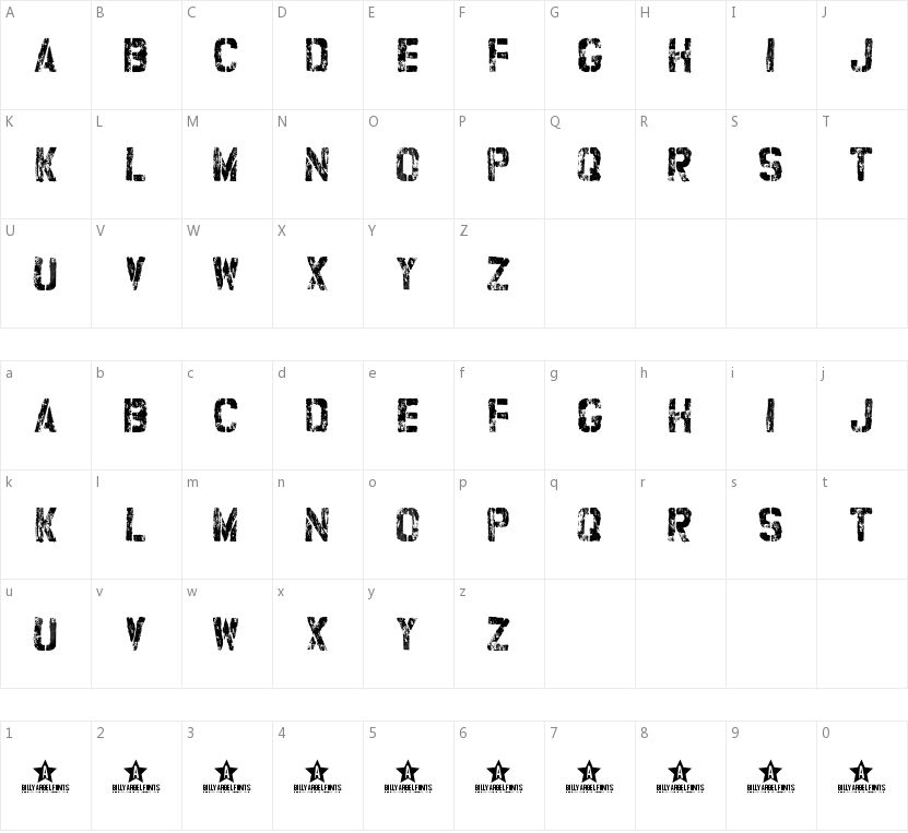 Refurbished的字符映射图