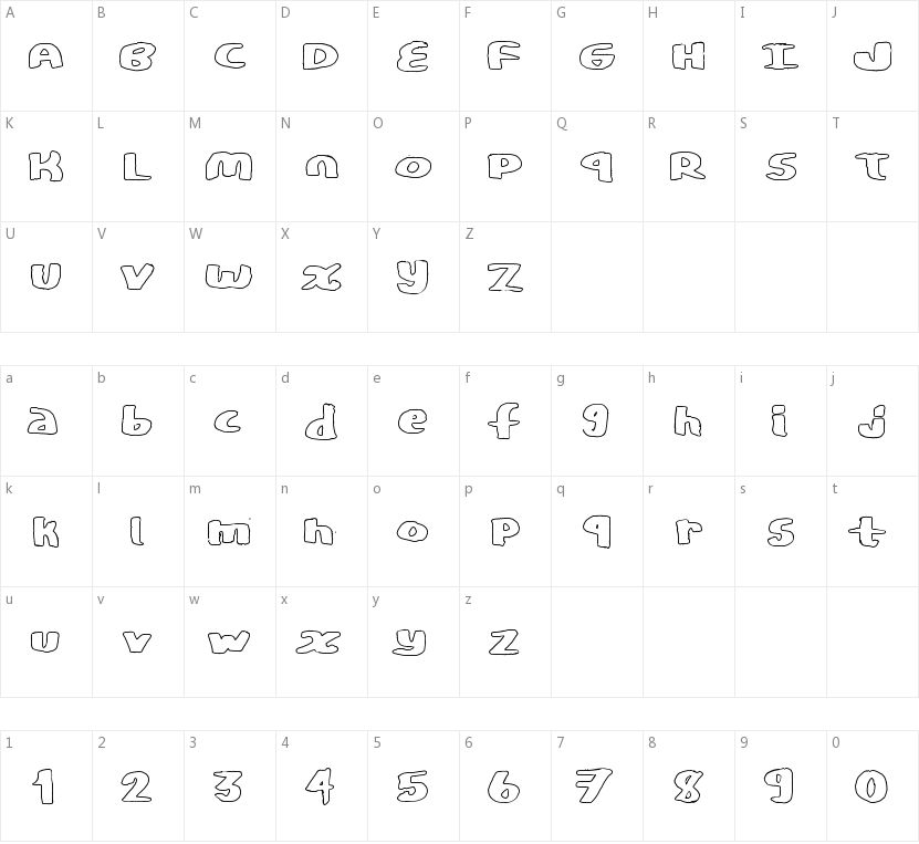 CopyStand的字符映射图