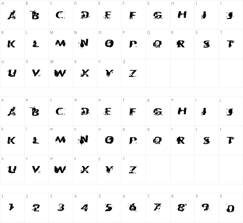 CF Patriotes 1837的字符映射图