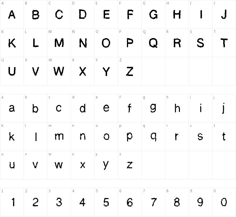 Decomposition phase 1的字符映射图