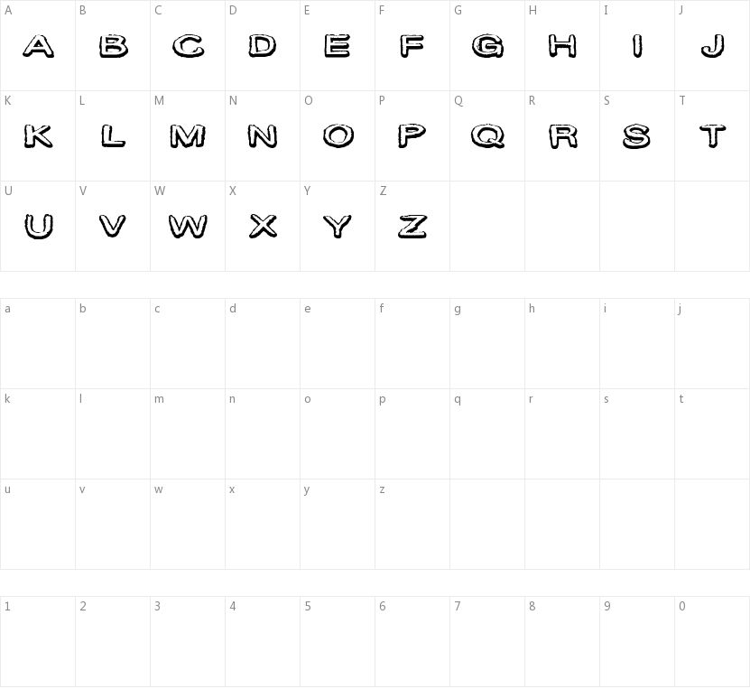 CF Marie Eve Cartoons的字符映射图