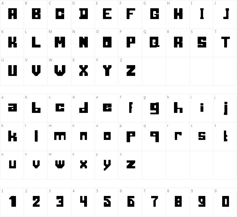 Blocking的字符映射图