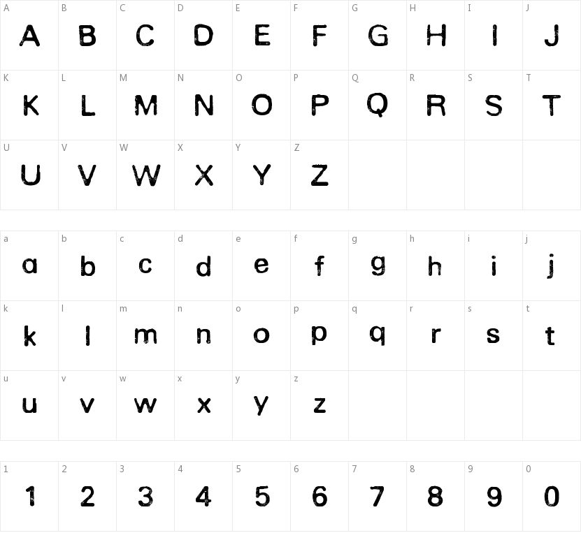 Rounded Eroded的字符映射图