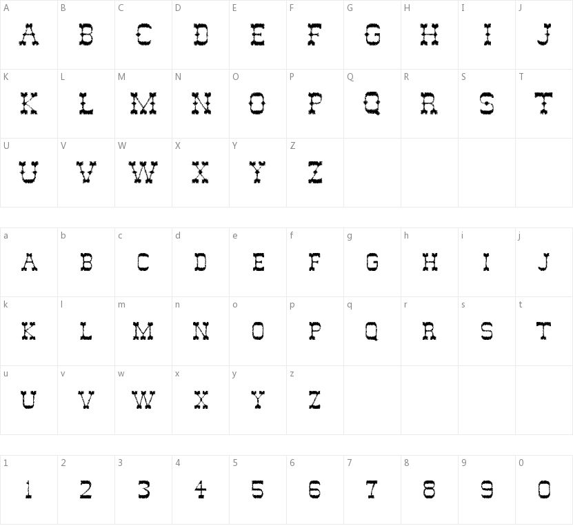 Ghost Of The Wild West的字符映射图