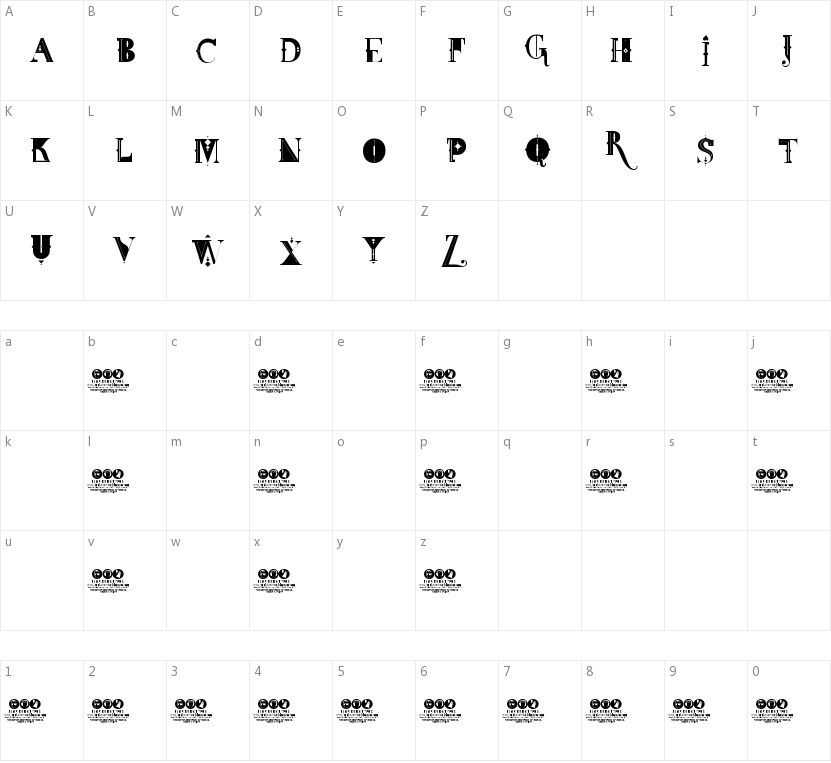 FDT Wonderland的字符映射图