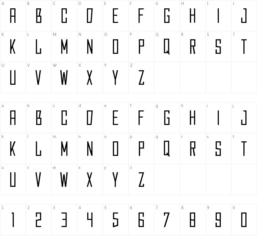 Caperput的字符映射图