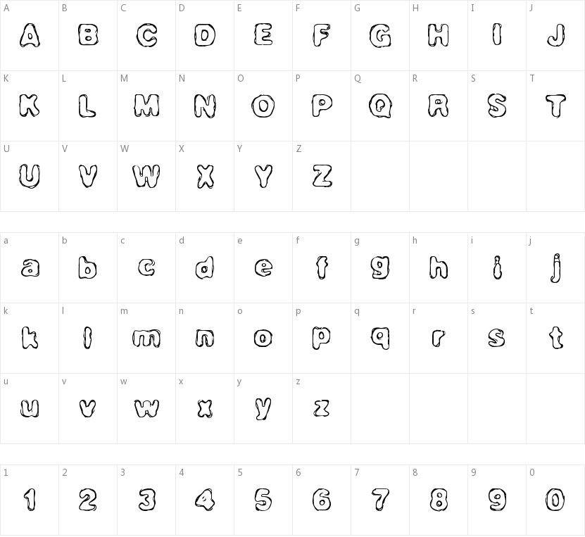 Hassle的字符映射图