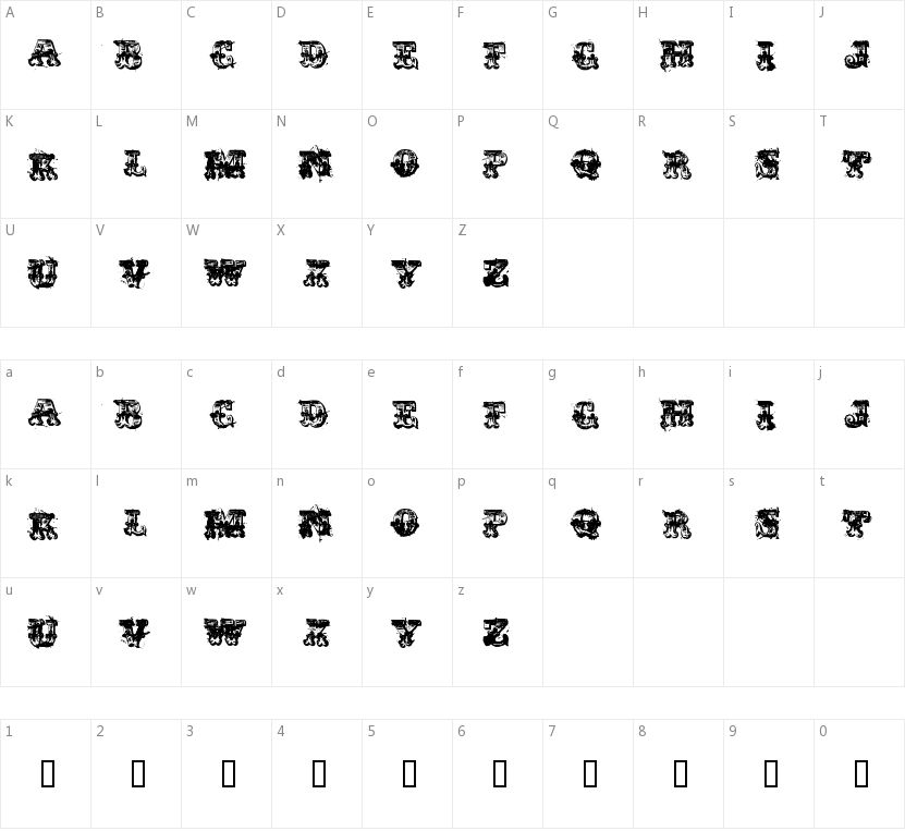 Immoral的字符映射图