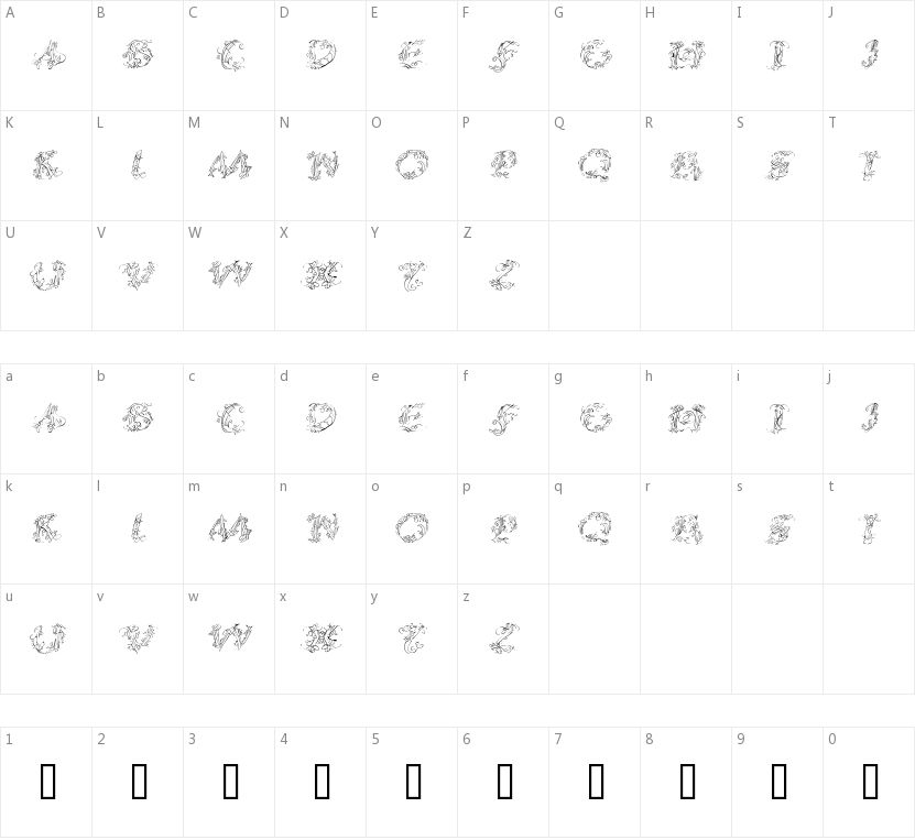Callipsografia的字符映射图