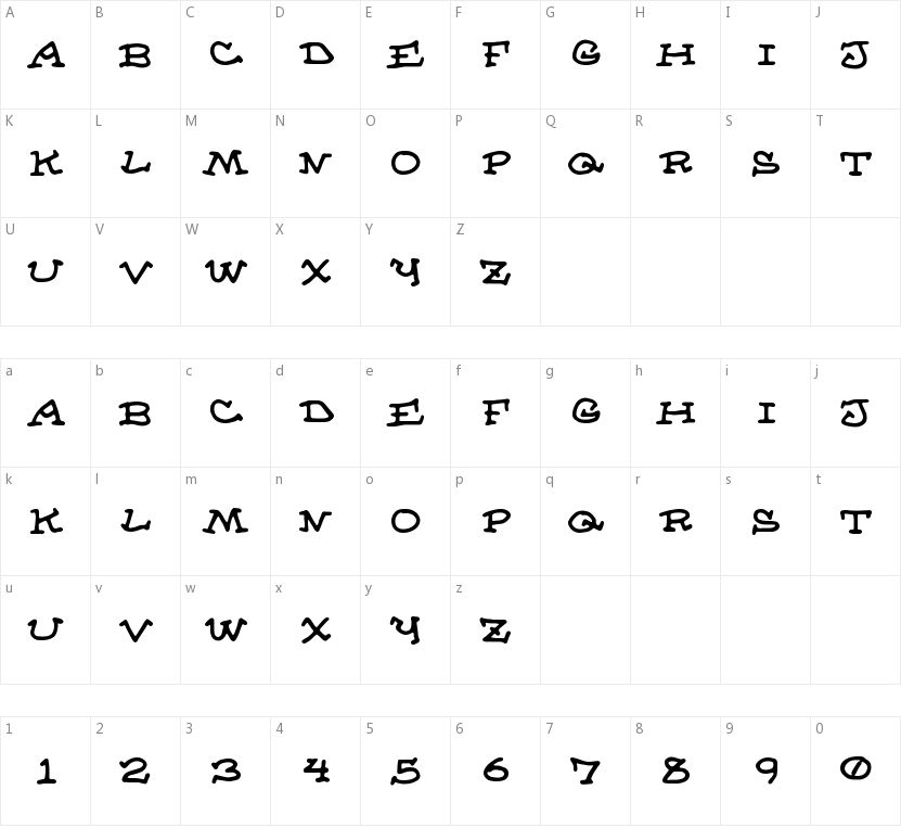 Almanac of the Apprentice的字符映射图