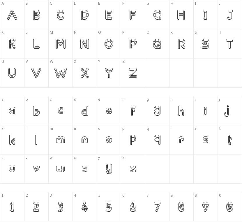 Zapped Sticks的字符映射图