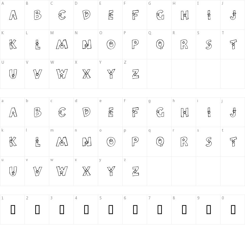 Craftopia Stars的字符映射图