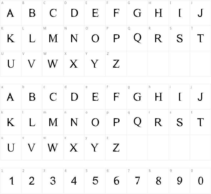 Dichotomy的字符映射图