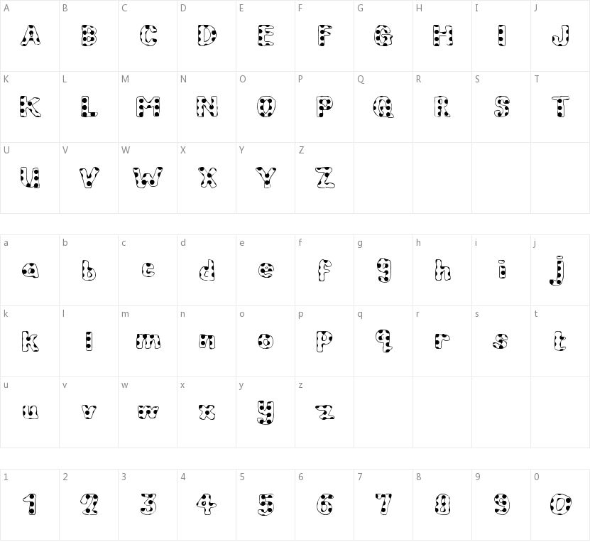 Children in Need的字符映射图