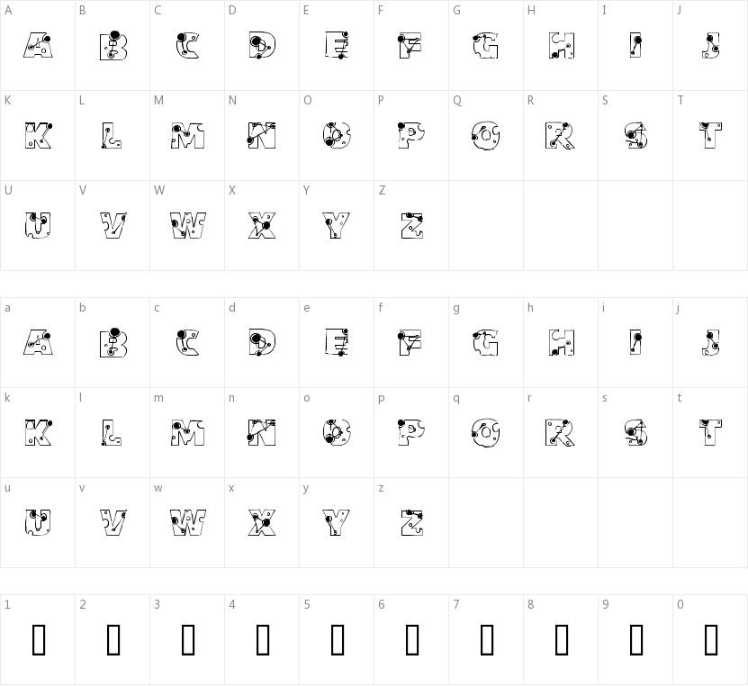 Split the Atom的字符映射图