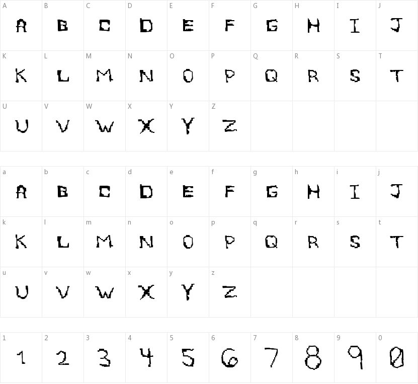 EightBite的字符映射图