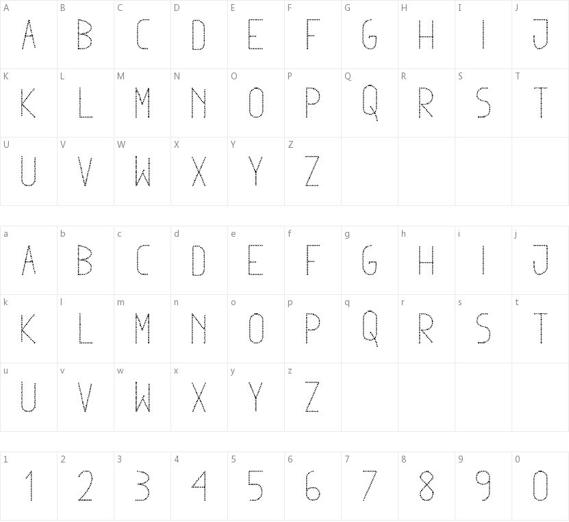 Dowted Remix TFB的字符映射图