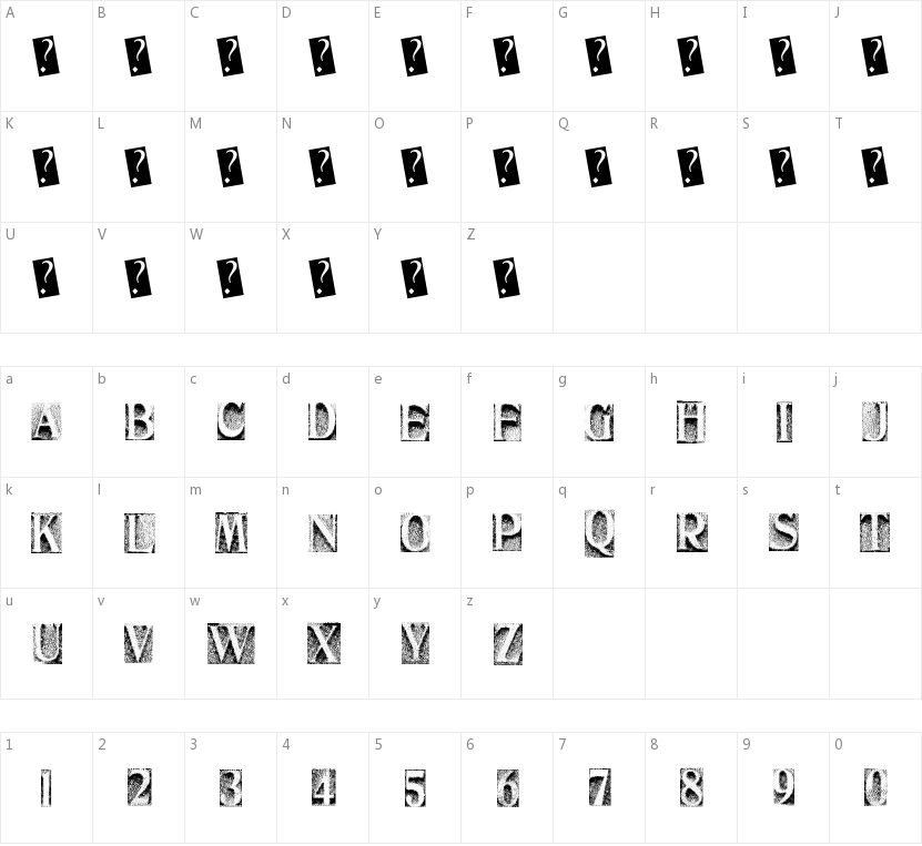 Metal Block Three的字符映射图