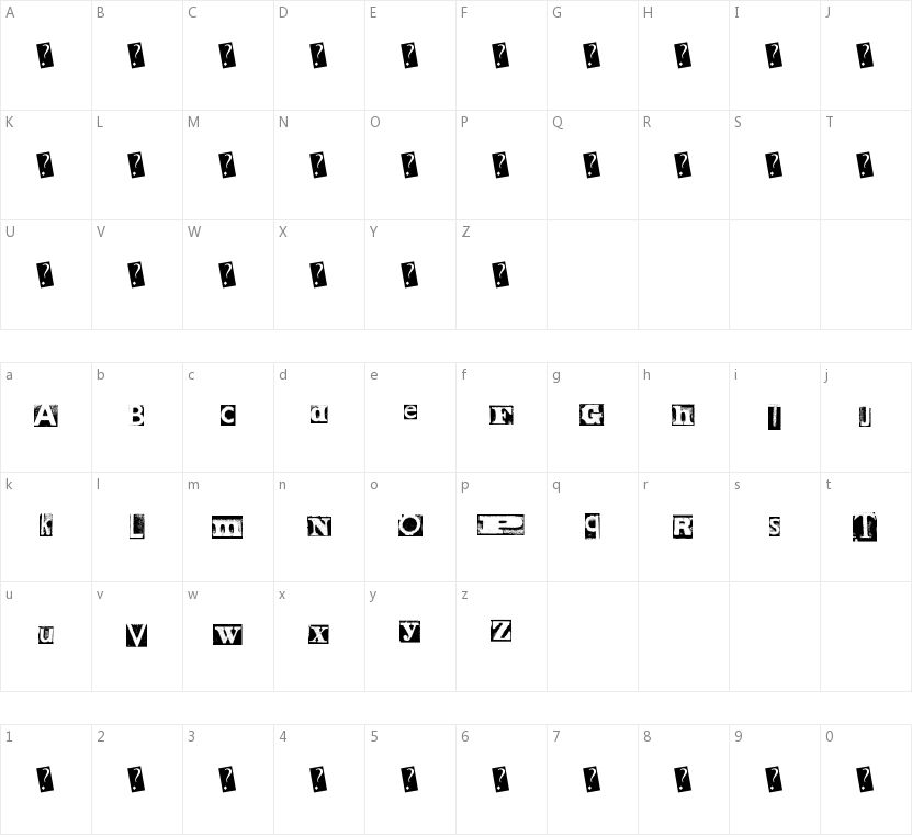 MetalBlock Zero的字符映射图