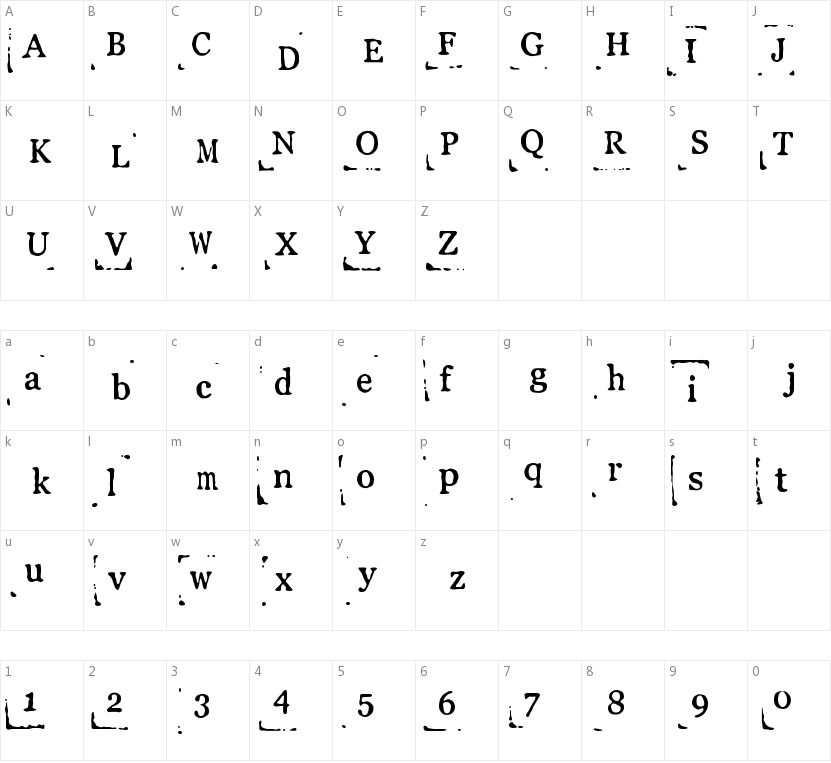 LL Pearl的字符映射图