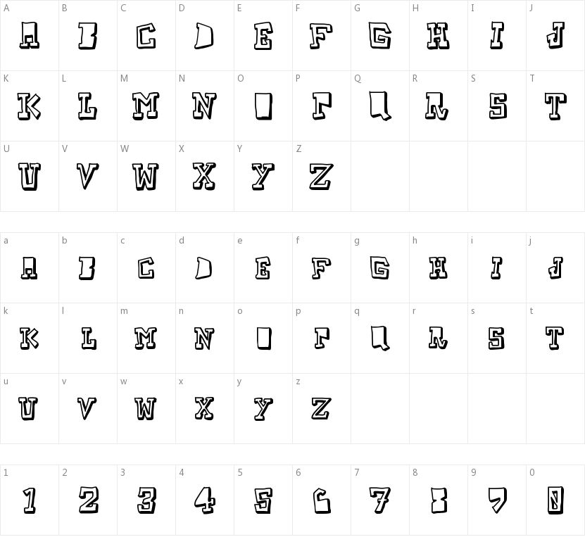 Take Two的字符映射图