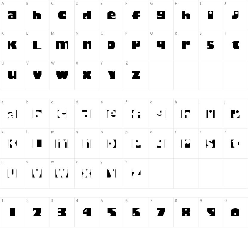 HoDad的字符映射图