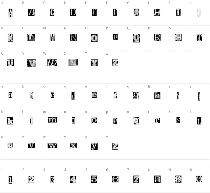 MetalBlock Theta的字符映射图