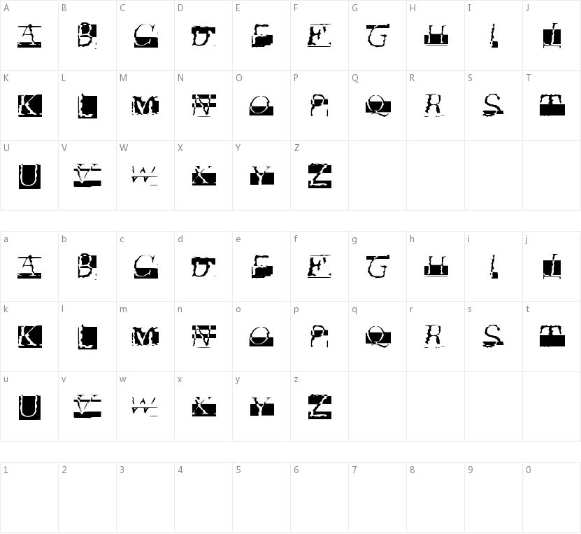 Glitch的字符映射图