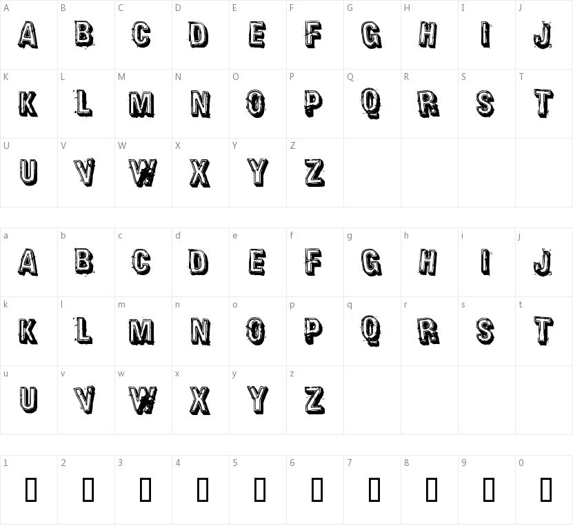 Heavy Rotation的字符映射图