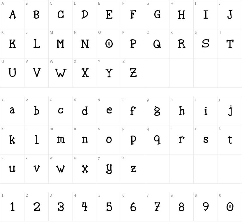 Spellstone的字符映射图