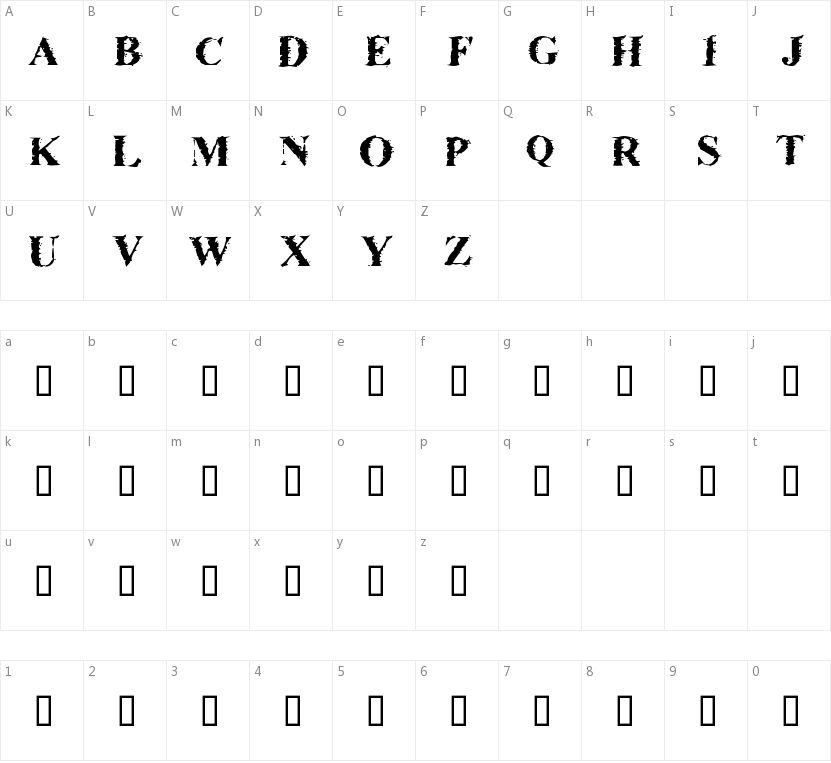 Brackish的字符映射图