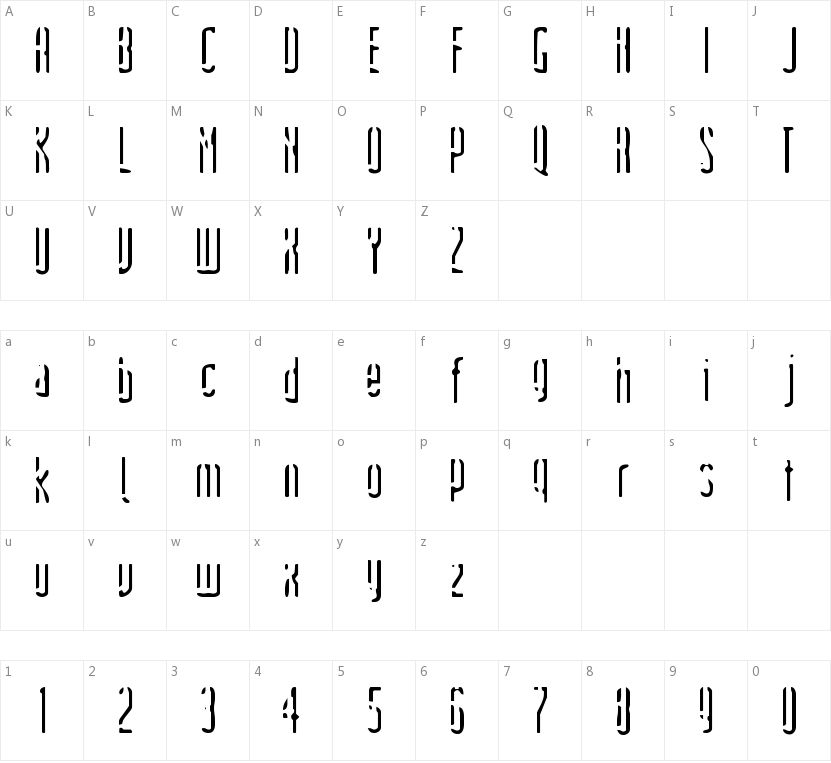 Devil's Handshake的字符映射图