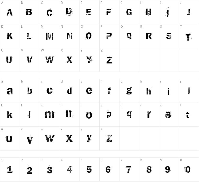 AnthologY的字符映射图