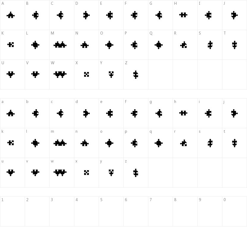 Puzzle的字符映射图