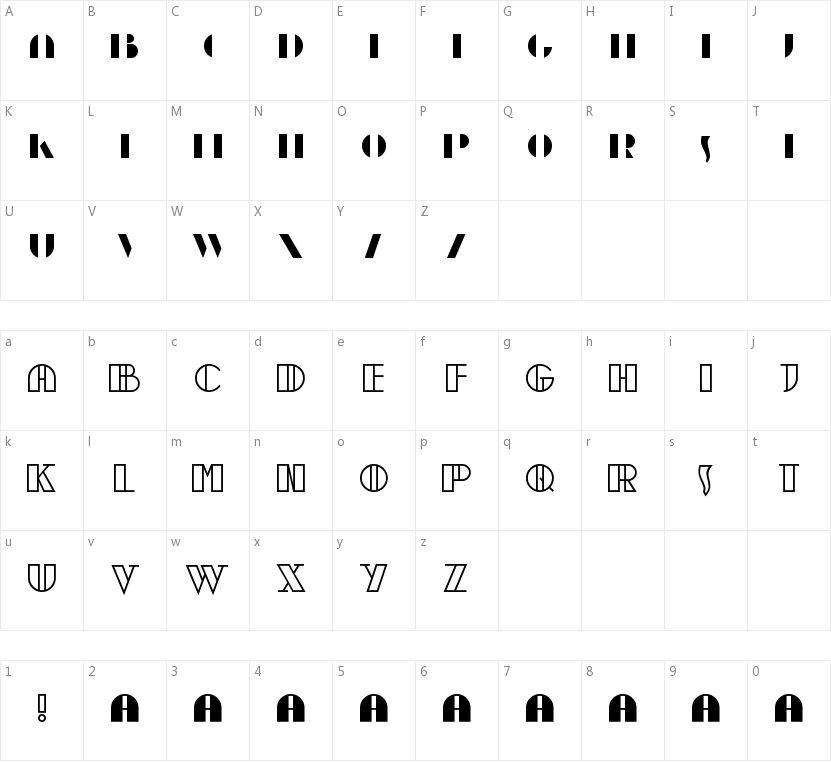 Moebius的字符映射图