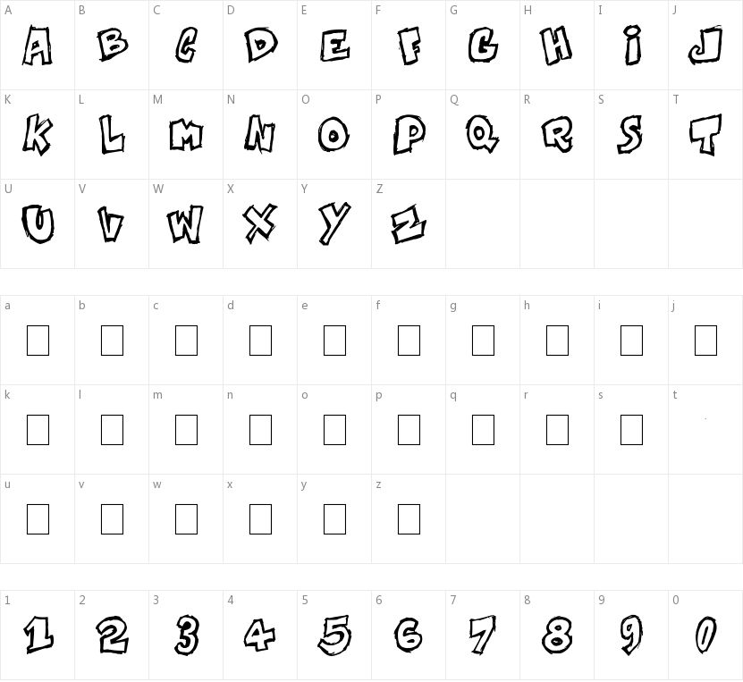 Komikoz的字符映射图