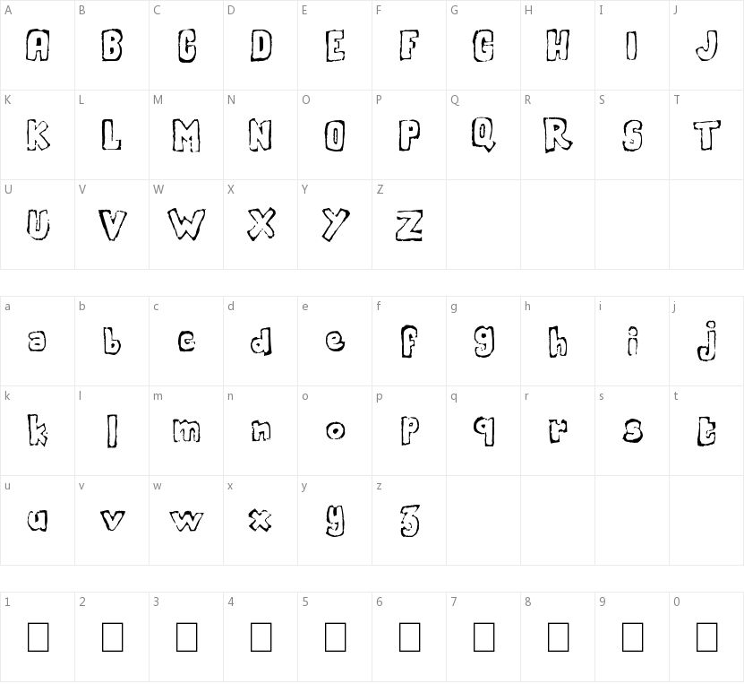 Handout的字符映射图