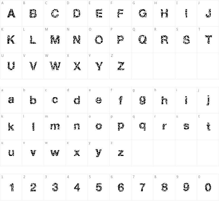 Broken Squares的字符映射图