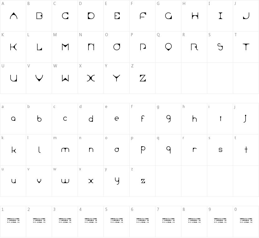 Leonardian的字符映射图