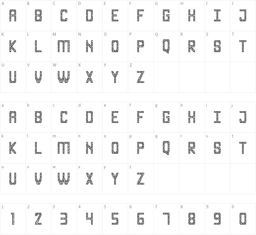 Maze Sanz的字符映射图