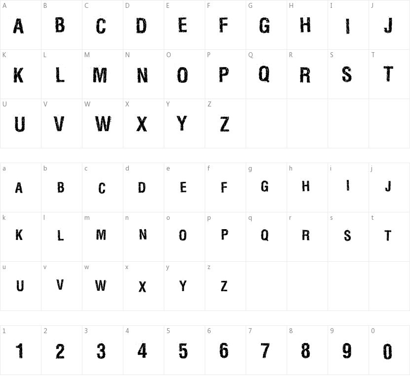 Marble Wasteland的字符映射图